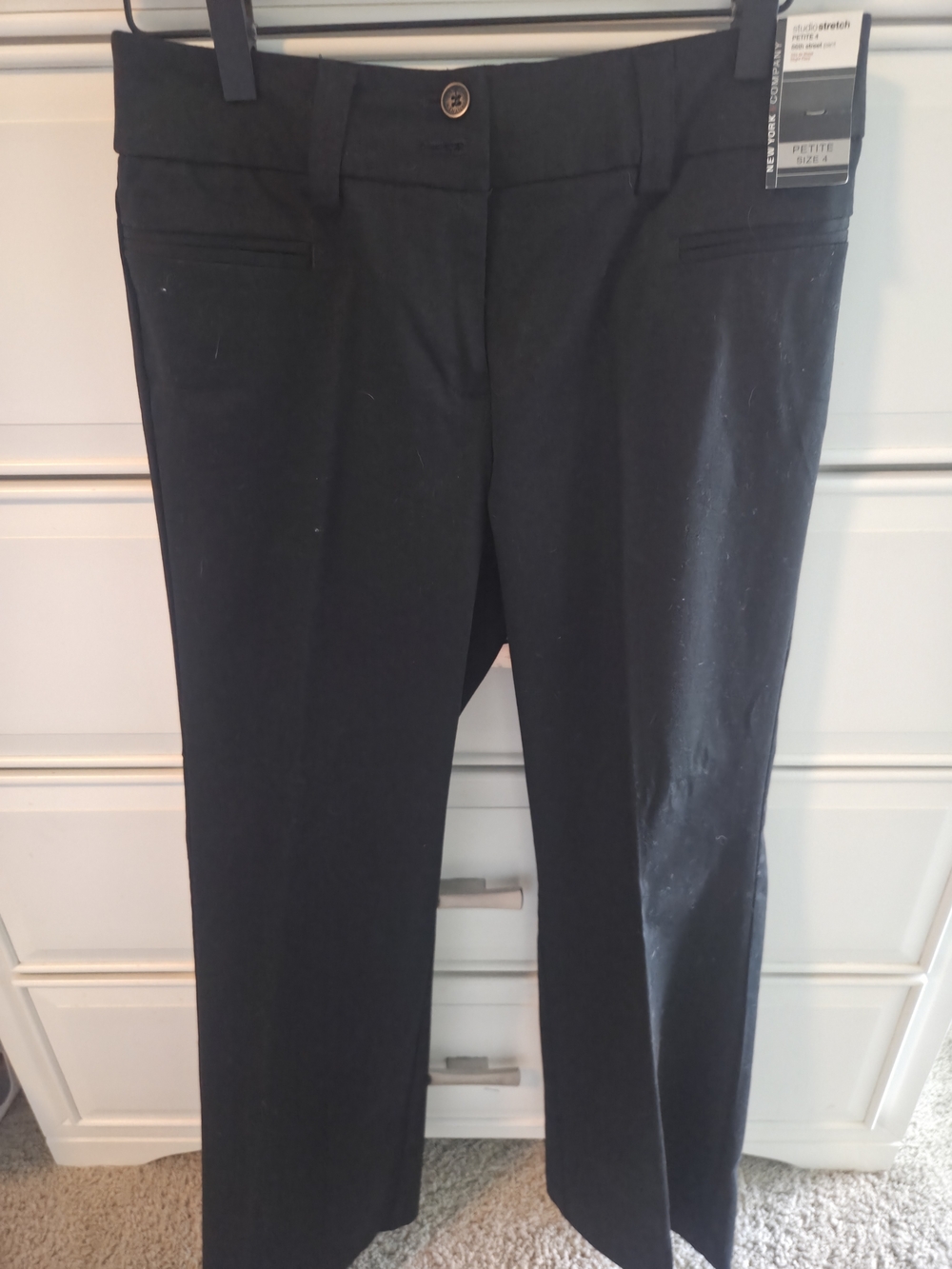 New York & Company Black Women's Dress Pants - Stretch Straight Leg